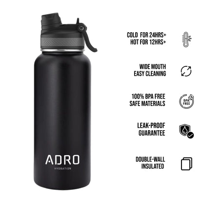 ADRO Metal Insulated Water Bottle - 32oz